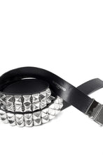 Load image into Gallery viewer, MASTERMIND WORLD DOUBLE-STUD LEATHER BELT 