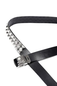 Load image into Gallery viewer, MASTERMIND WORLD DOUBLE-STUD LEATHER BELT 