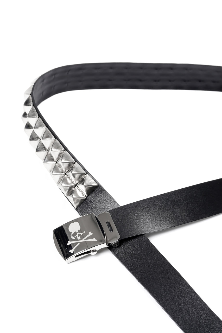 Load image into Gallery viewer, MASTERMIND WORLD DOUBLE-STUD LEATHER BELT 