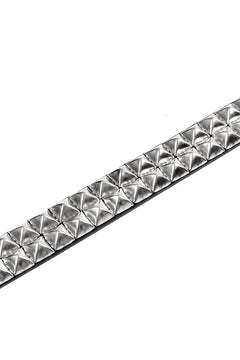 Load image into Gallery viewer, MASTERMIND WORLD DOUBLE-STUD LEATHER BELT 
