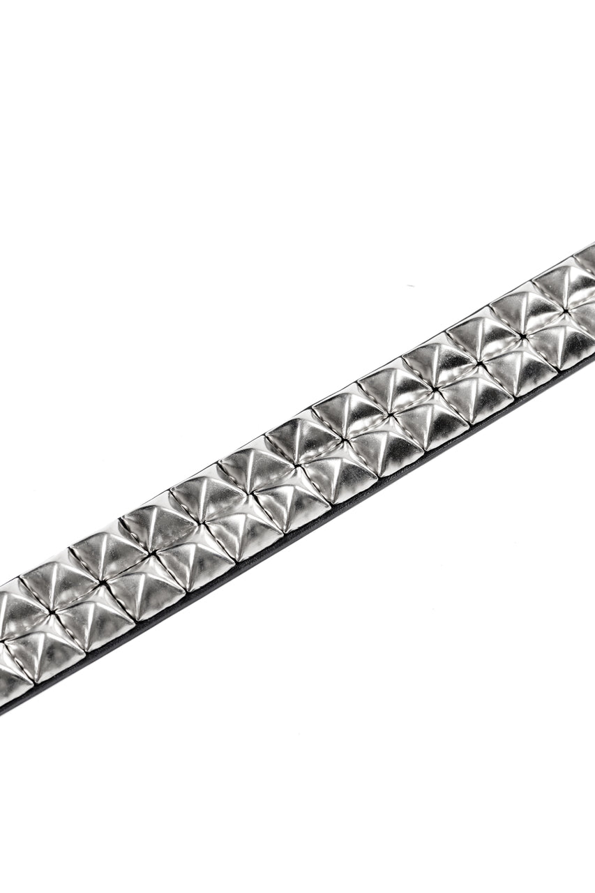 Load image into Gallery viewer, MASTERMIND WORLD DOUBLE-STUD LEATHER BELT 