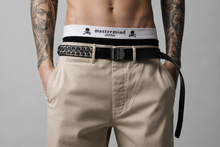 Load image into Gallery viewer, MASTERMIND WORLD DOUBLE-STUD LEATHER BELT 