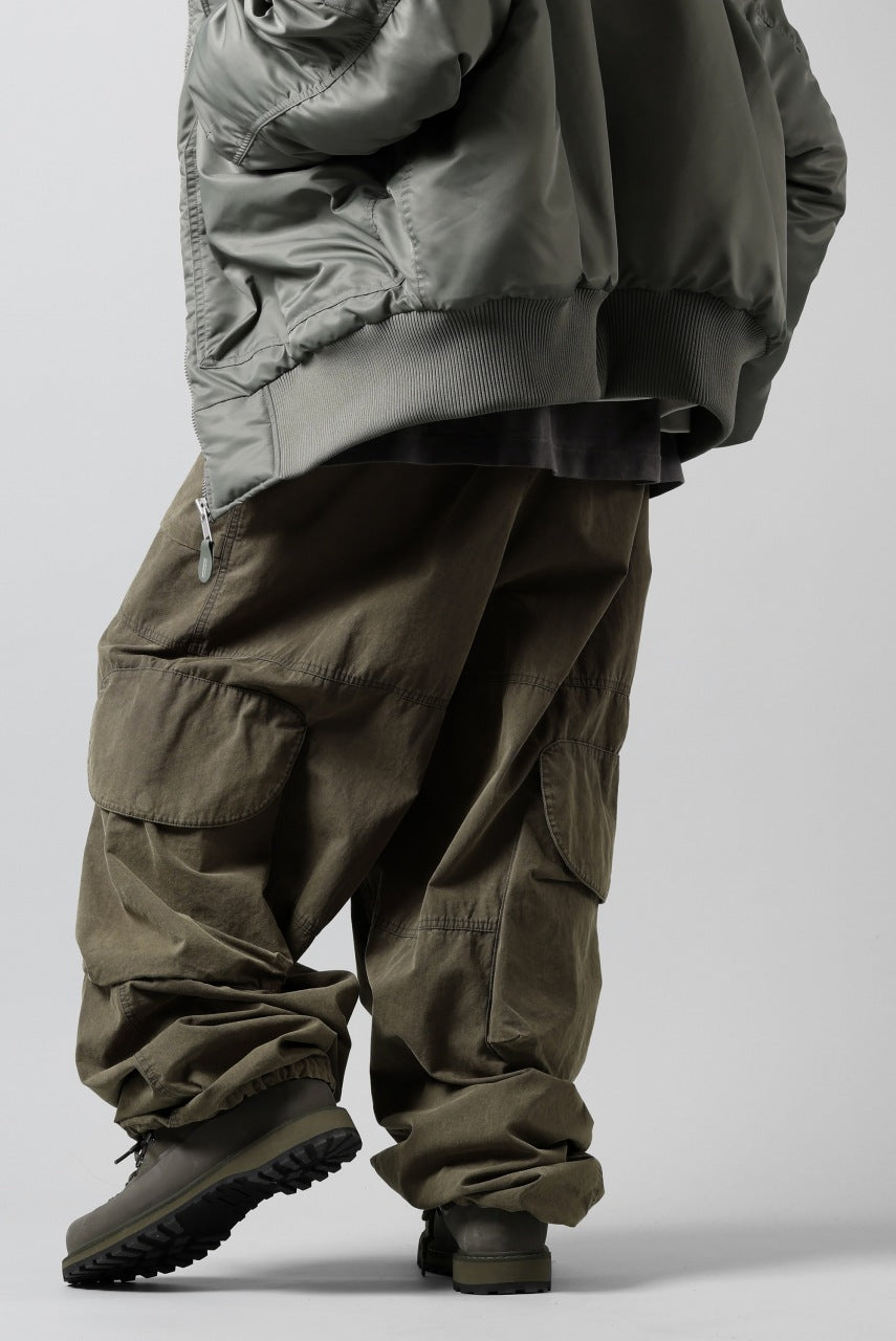 Cotton fleece cargo pants in grey - Entire Studios