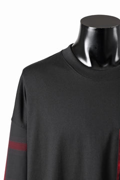 Load image into Gallery viewer, mastermind JAPAN COMBINED CHECK LS TEE (BLACK x RED CHECK)