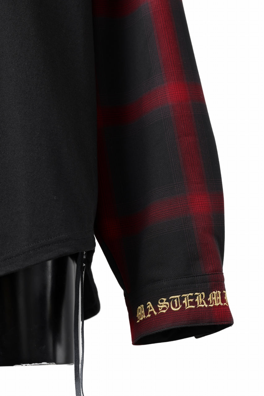 mastermind JAPAN COMBINED CHECK LS TEE (BLACK x RED CHECK)の商品 