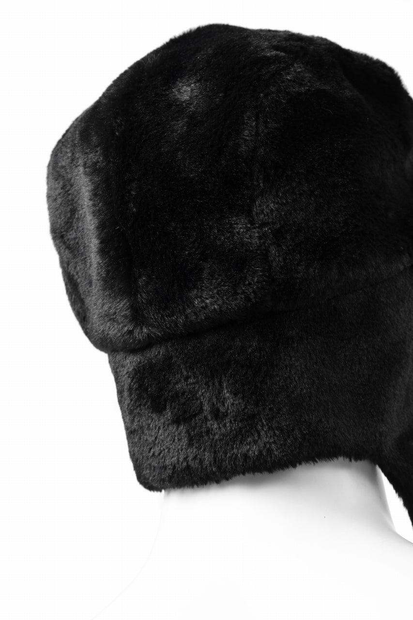 mastermind JAPAN FAUX FUR FLYING CAP (BLACK)