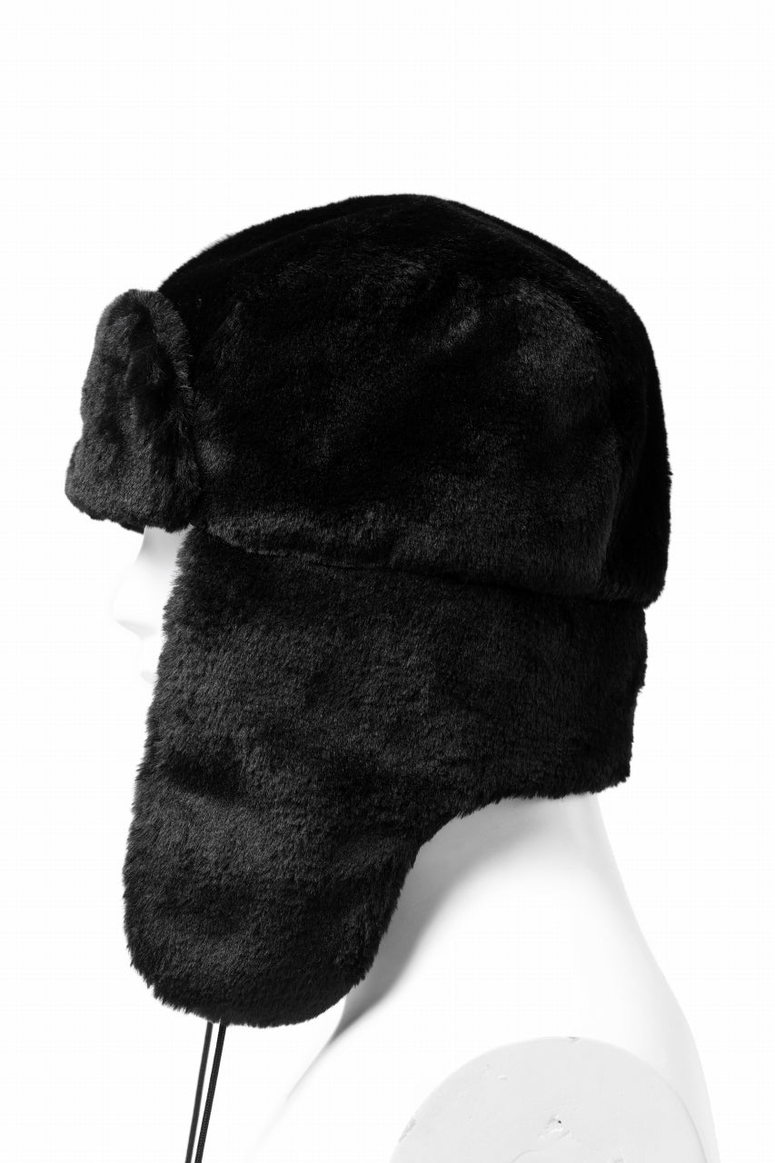 mastermind JAPAN FAUX FUR FLYING CAP (BLACK)