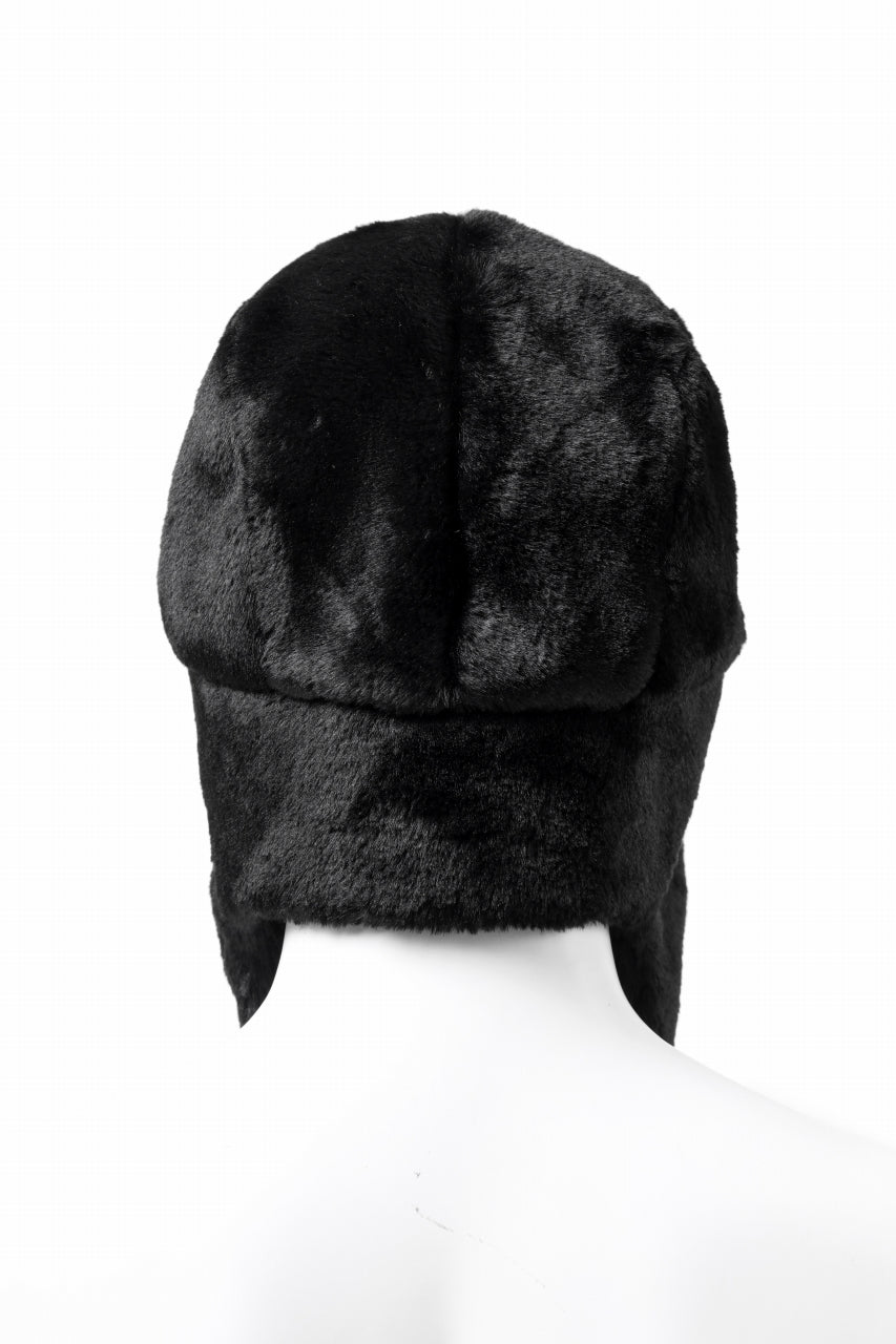 画像をギャラリービューアに読み込む, mastermind JAPAN FAUX FUR FLYING CAP (BLACK)