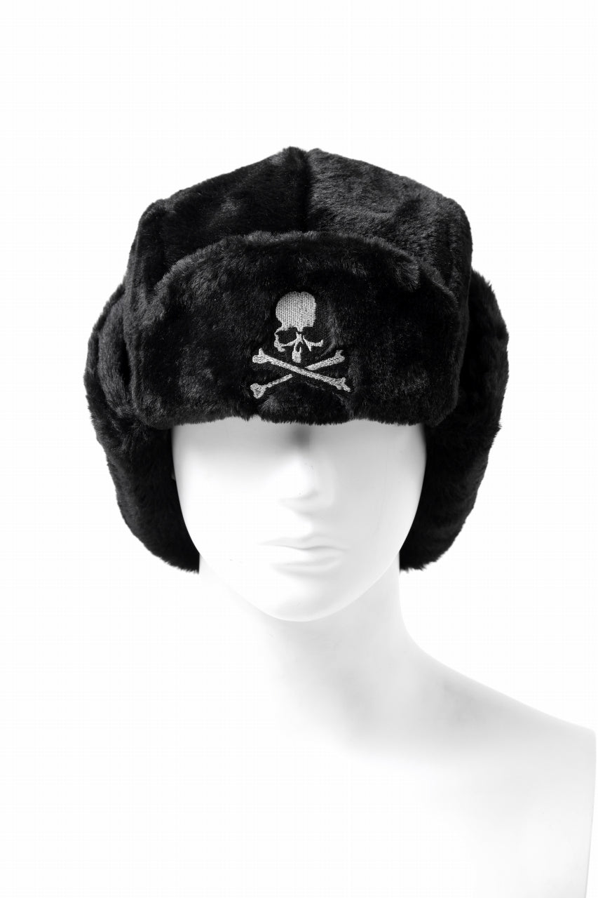 画像をギャラリービューアに読み込む, mastermind JAPAN FAUX FUR FLYING CAP (BLACK)