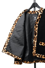 画像をギャラリービューアに読み込む, mastermind JAPAN LEOPARD VELVET CARDIGAN JACKET (BLACK x YELLOW)