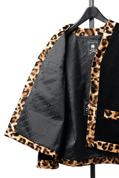 画像をギャラリービューアに読み込む, mastermind JAPAN LEOPARD VELVET CARDIGAN JACKET (BLACK x YELLOW)