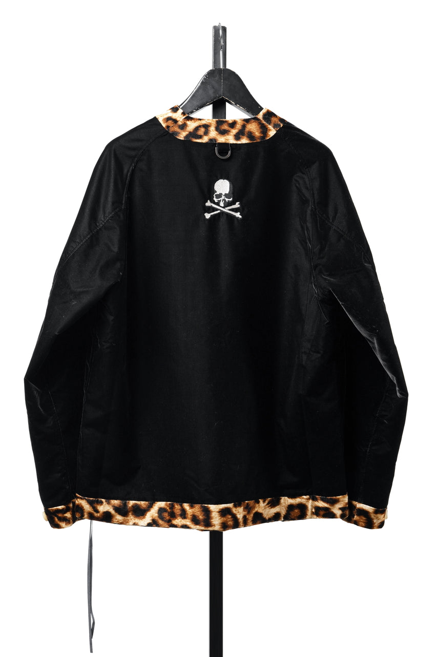 画像をギャラリービューアに読み込む, mastermind JAPAN LEOPARD VELVET CARDIGAN JACKET (BLACK x YELLOW)