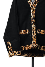 画像をギャラリービューアに読み込む, mastermind JAPAN LEOPARD VELVET CARDIGAN JACKET (BLACK x YELLOW)