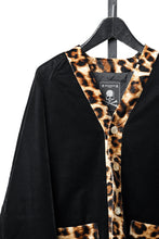 画像をギャラリービューアに読み込む, mastermind JAPAN LEOPARD VELVET CARDIGAN JACKET (BLACK x YELLOW)