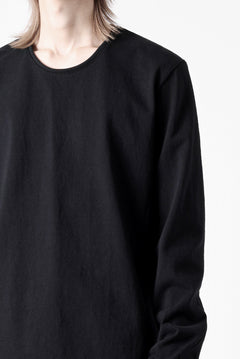 画像をギャラリービューアに読み込む, black crow x LOOM exclusive long sleeve tops / black dyed medium cotton jersey (black)