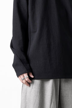 画像をギャラリービューアに読み込む, black crow x LOOM exclusive long sleeve tops / black dyed medium cotton jersey (black)