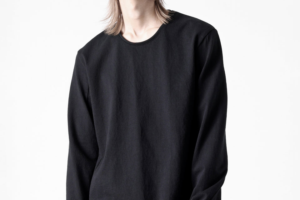 画像をギャラリービューアに読み込む, black crow x LOOM exclusive long sleeve tops / black dyed medium cotton jersey (black)