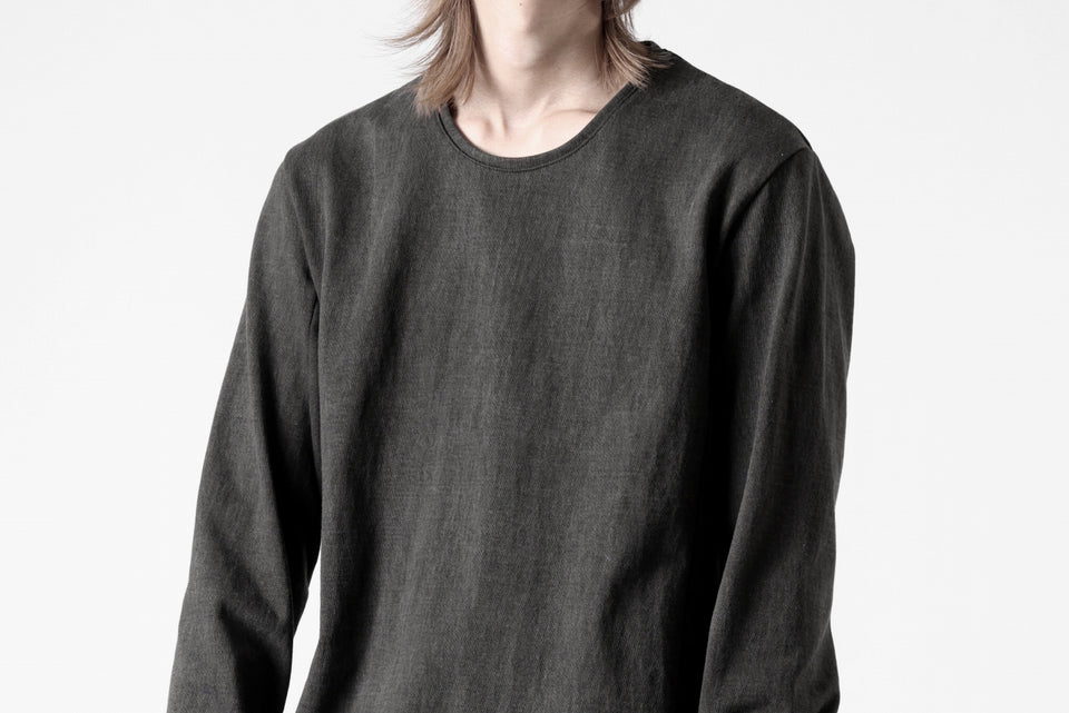 画像をギャラリービューアに読み込む, black crow x LOOM exclusive long sleeve tops / sumi dyed medium cotton jersey (carbon)