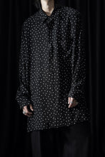 画像をギャラリービューアに読み込む, Y's for men POLKA DOT PATTERN FLUID OVERSHIRT / CUPRA &amp; RAYON (BLACK)