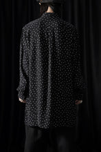 画像をギャラリービューアに読み込む, Y's for men POLKA DOT PATTERN FLUID OVERSHIRT / CUPRA &amp; RAYON (BLACK)