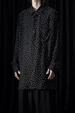 画像をギャラリービューアに読み込む, Y's for men POLKA DOT PATTERN FLUID OVERSHIRT / CUPRA &amp; RAYON (BLACK)