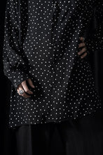 画像をギャラリービューアに読み込む, Y's for men POLKA DOT PATTERN FLUID OVERSHIRT / CUPRA &amp; RAYON (BLACK)
