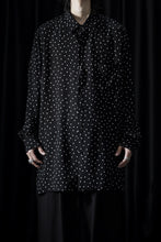 画像をギャラリービューアに読み込む, Y's for men POLKA DOT PATTERN FLUID OVERSHIRT / CUPRA &amp; RAYON (BLACK)