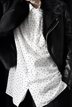 画像をギャラリービューアに読み込む, Y's for men POLKA DOT PATTERN FLUID OVERSHIRT / CUPRA &amp; RAYON (WHITE)
