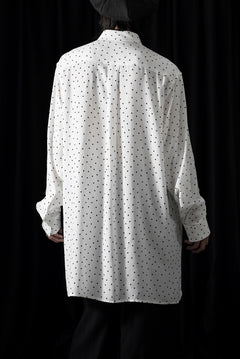 画像をギャラリービューアに読み込む, Y's for men POLKA DOT PATTERN FLUID OVERSHIRT / CUPRA &amp; RAYON (WHITE)