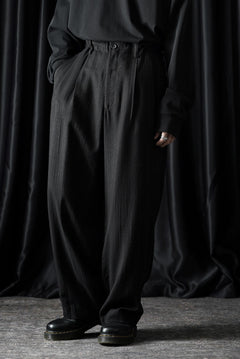 画像をギャラリービューアに読み込む, Y's for men SUSPENDER PANTS / HEATHER STRIPES RAYON (BLACK)