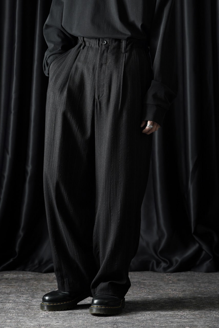 画像をギャラリービューアに読み込む, Y's for men SUSPENDER PANTS / HEATHER STRIPES RAYON (BLACK)