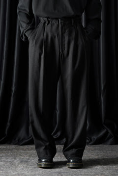 画像をギャラリービューアに読み込む, Y's for men SUSPENDER PANTS / HEATHER STRIPES RAYON (BLACK)