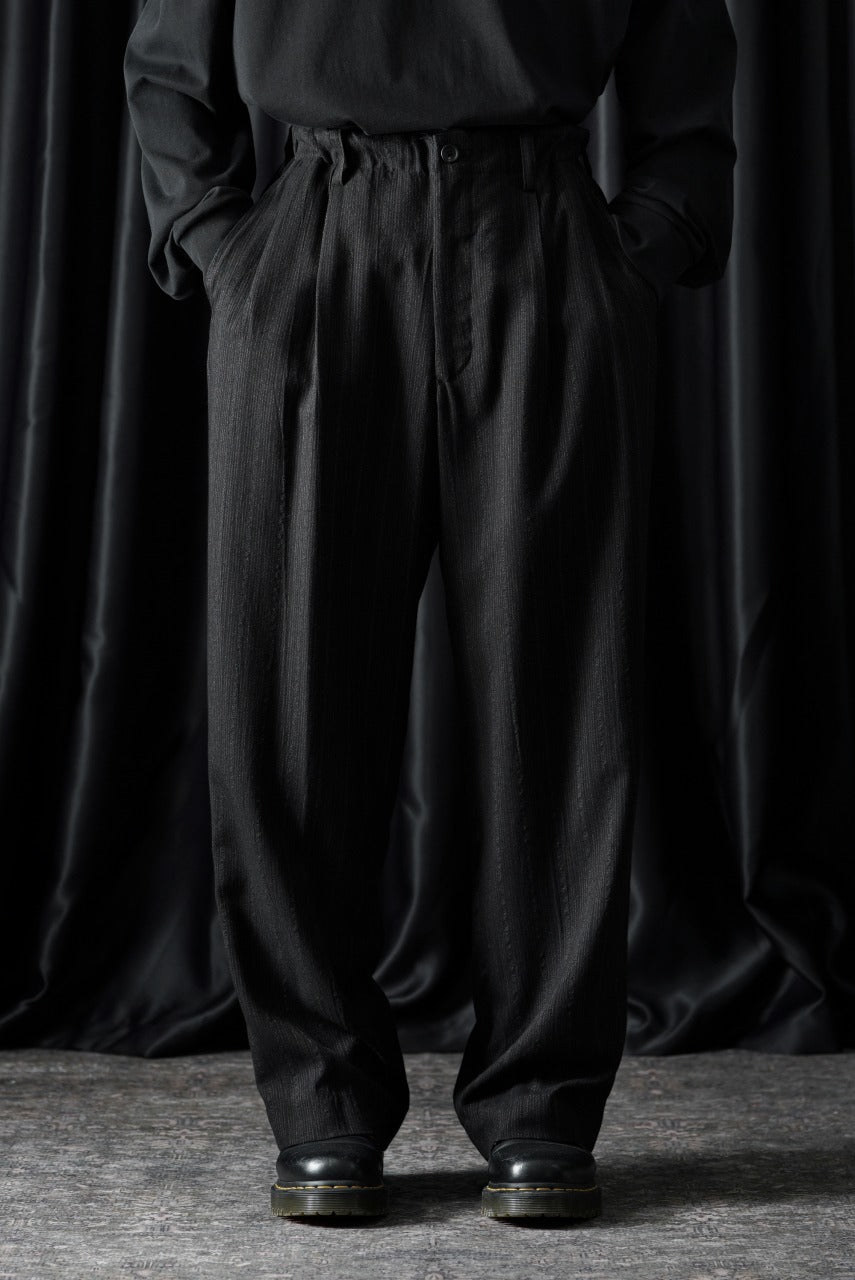 画像をギャラリービューアに読み込む, Y's for men SUSPENDER PANTS / HEATHER STRIPES RAYON (BLACK)