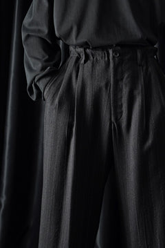 画像をギャラリービューアに読み込む, Y's for men SUSPENDER PANTS / HEATHER STRIPES RAYON (BLACK)
