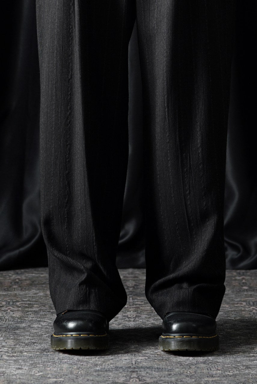 画像をギャラリービューアに読み込む, Y's for men SUSPENDER PANTS / HEATHER STRIPES RAYON (BLACK)