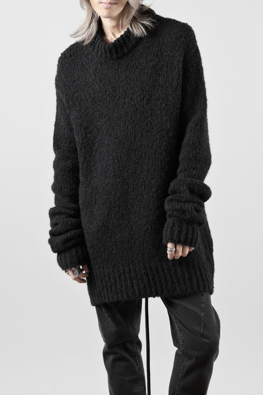 thom/krom MOCK NECK KNIT PULLOVER / ALPACA WOOL (BLACK)