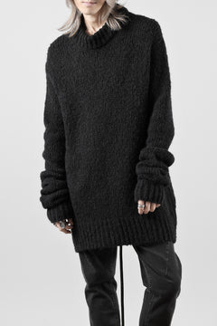 画像をギャラリービューアに読み込む, thom/krom MOCK NECK KNIT PULLOVER / ALPACA WOOL (BLACK)