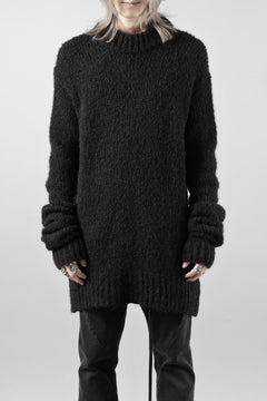 画像をギャラリービューアに読み込む, thom/krom MOCK NECK KNIT PULLOVER / ALPACA WOOL (BLACK)