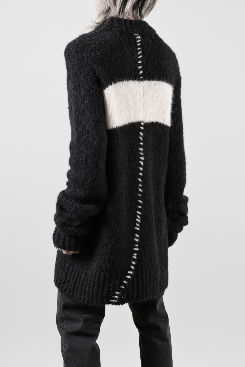 thom/krom MOCK NECK KNIT PULLOVER / ALPACA WOOL (BLACK)