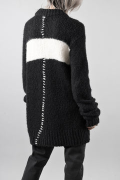 画像をギャラリービューアに読み込む, thom/krom MOCK NECK KNIT PULLOVER / ALPACA WOOL (BLACK)