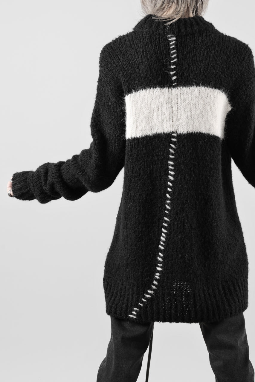 thom/krom MOCK NECK KNIT PULLOVER / ALPACA WOOL (BLACK)