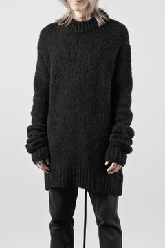 画像をギャラリービューアに読み込む, thom/krom MOCK NECK KNIT PULLOVER / ALPACA WOOL (BLACK)