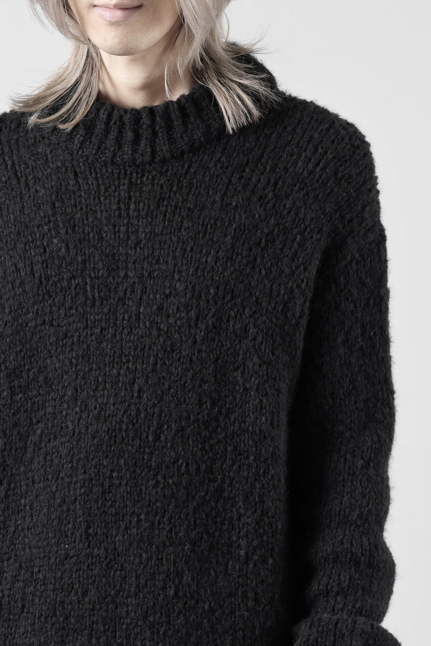 thom/krom MOCK NECK KNIT PULLOVER / ALPACA WOOL (BLACK)