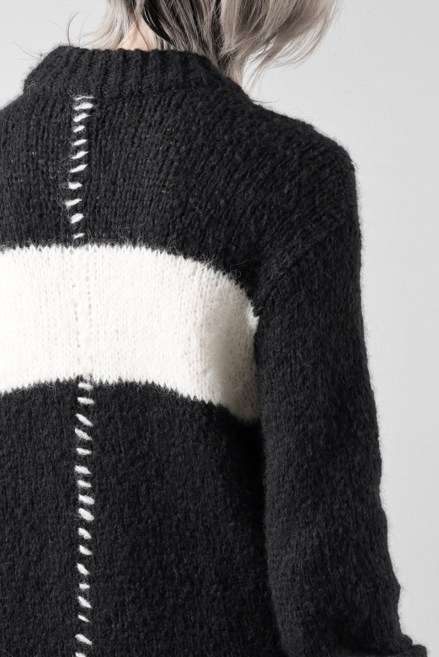 画像をギャラリービューアに読み込む, thom/krom MOCK NECK KNIT PULLOVER / ALPACA WOOL (BLACK)