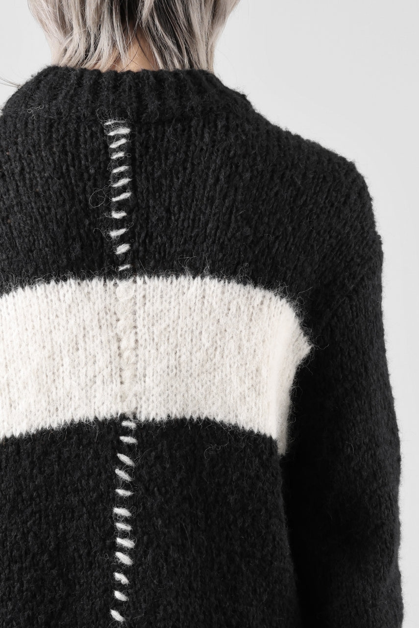 画像をギャラリービューアに読み込む, thom/krom MOCK NECK KNIT PULLOVER / ALPACA WOOL (BLACK)