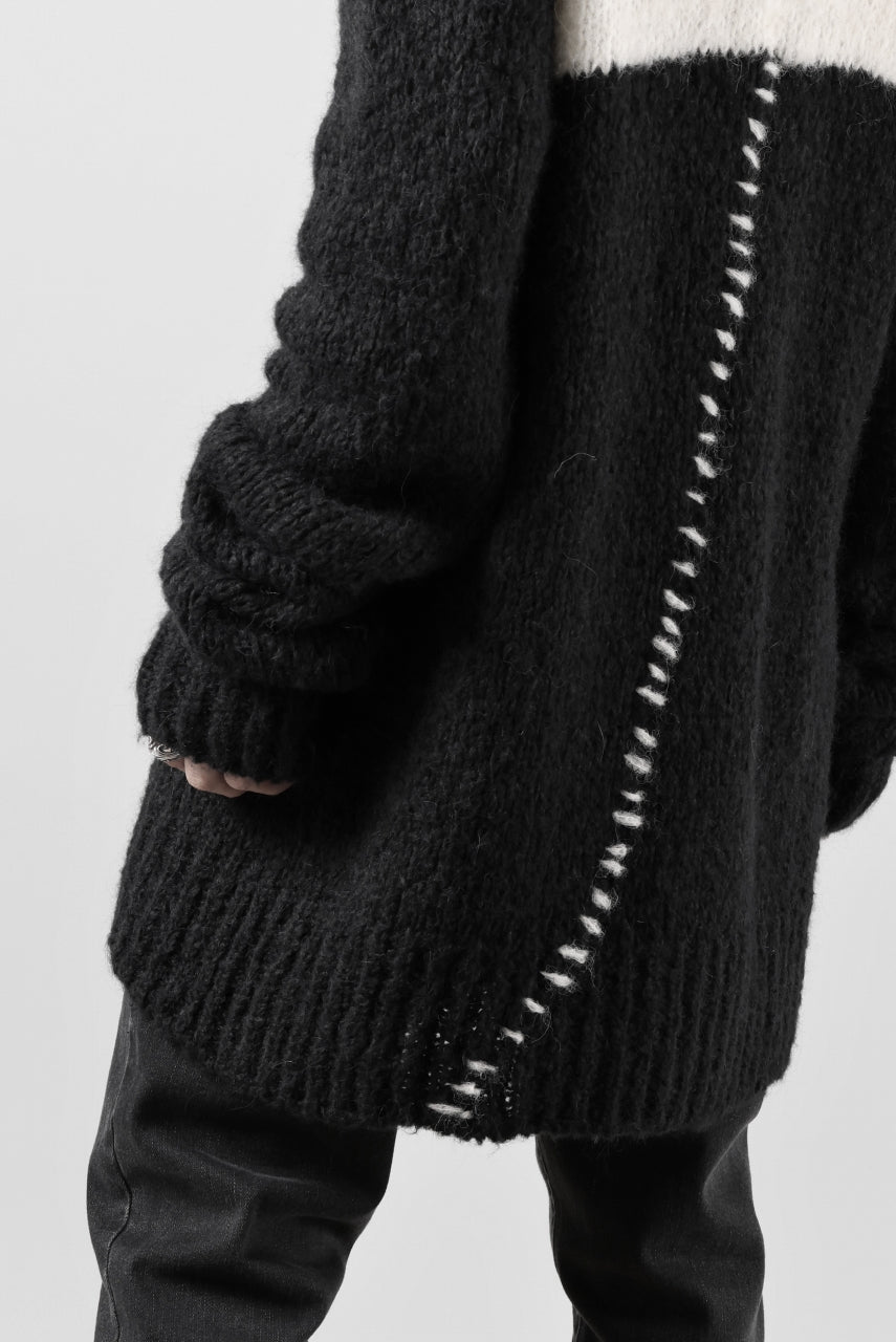 thom/krom MOCK NECK KNIT PULLOVER / ALPACA WOOL (BLACK)