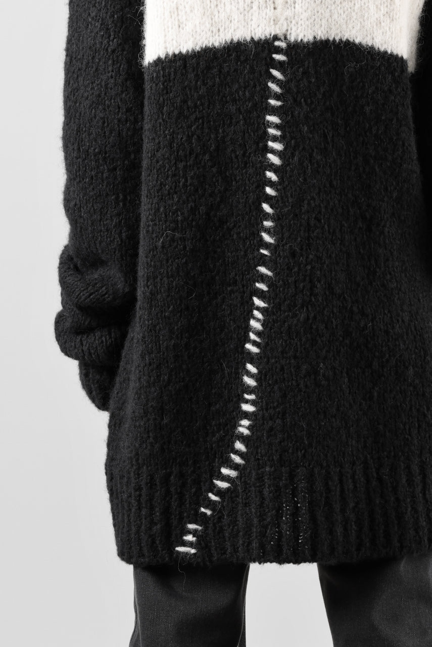 画像をギャラリービューアに読み込む, thom/krom MOCK NECK KNIT PULLOVER / ALPACA WOOL (BLACK)