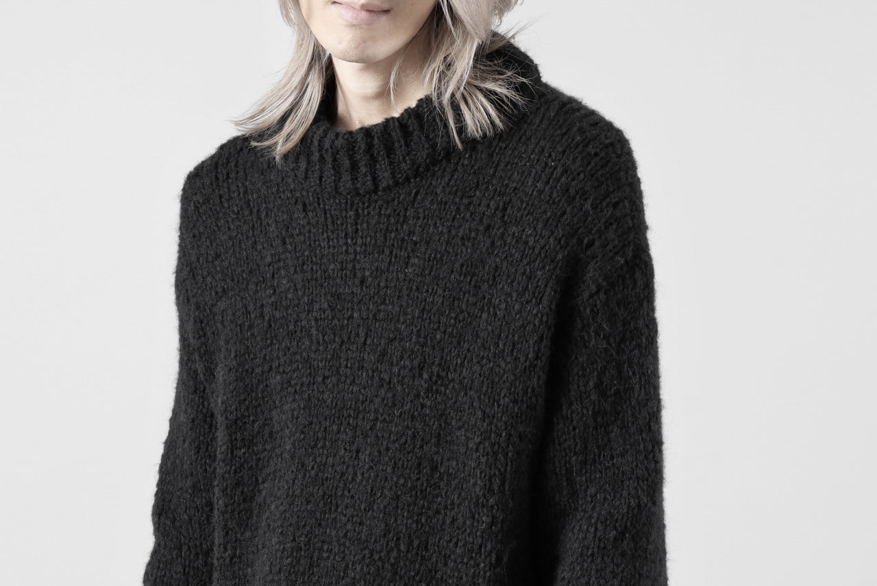 thom/krom MOCK NECK KNIT PULLOVER / ALPACA WOOL (BLACK)