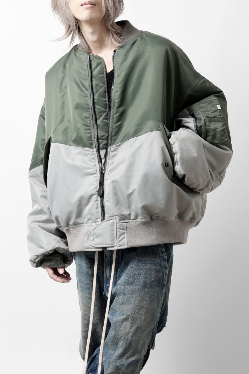 Load image into Gallery viewer, FACETASM×AVIREX PATCHED MA-1 JACKET (GRAY x KHAKI)