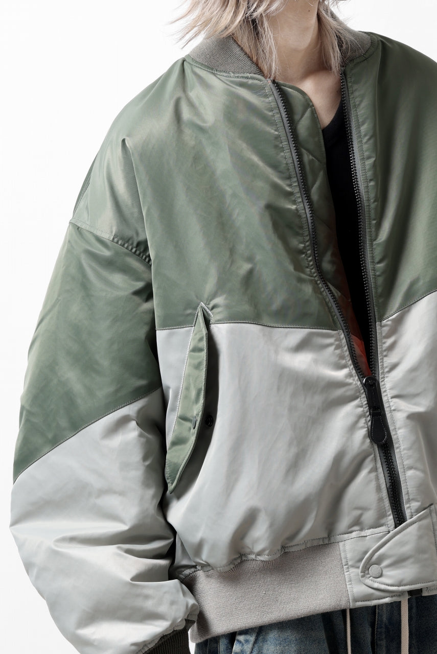 Load image into Gallery viewer, FACETASM×AVIREX PATCHED MA-1 JACKET (GRAY x KHAKI)